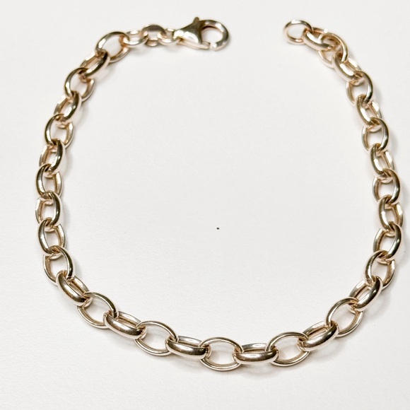 Vintage LLK .925 Sterling Silver Link Chain Bracelet - Picture 1 of 3